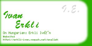 ivan erkli business card